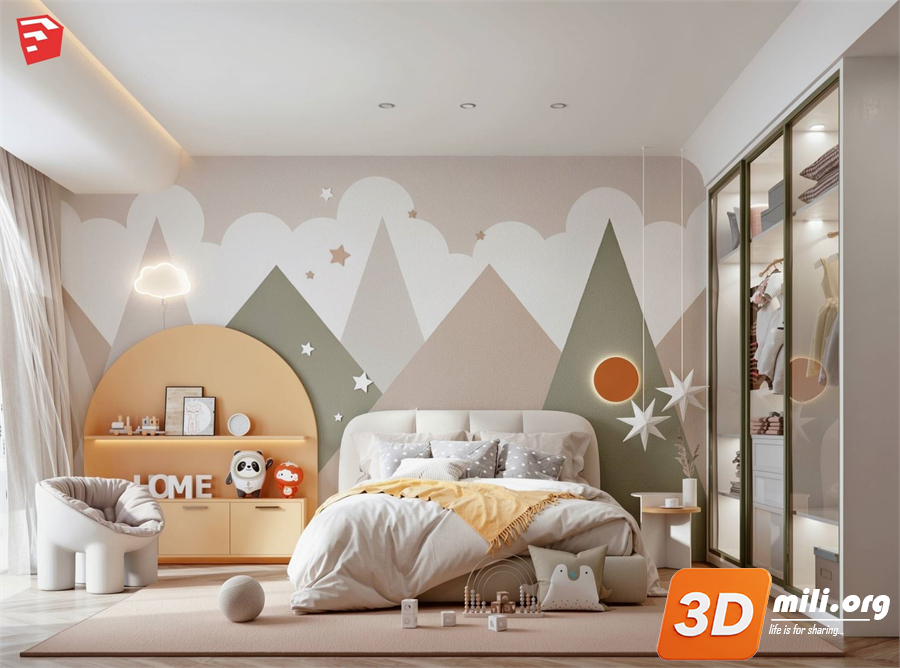 Children Room Scenes  Skp FIles 